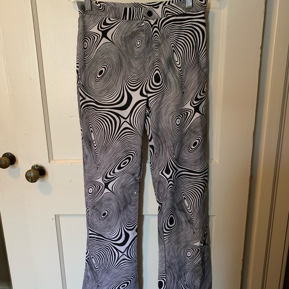 Trippy pattern vintage bell bottoms